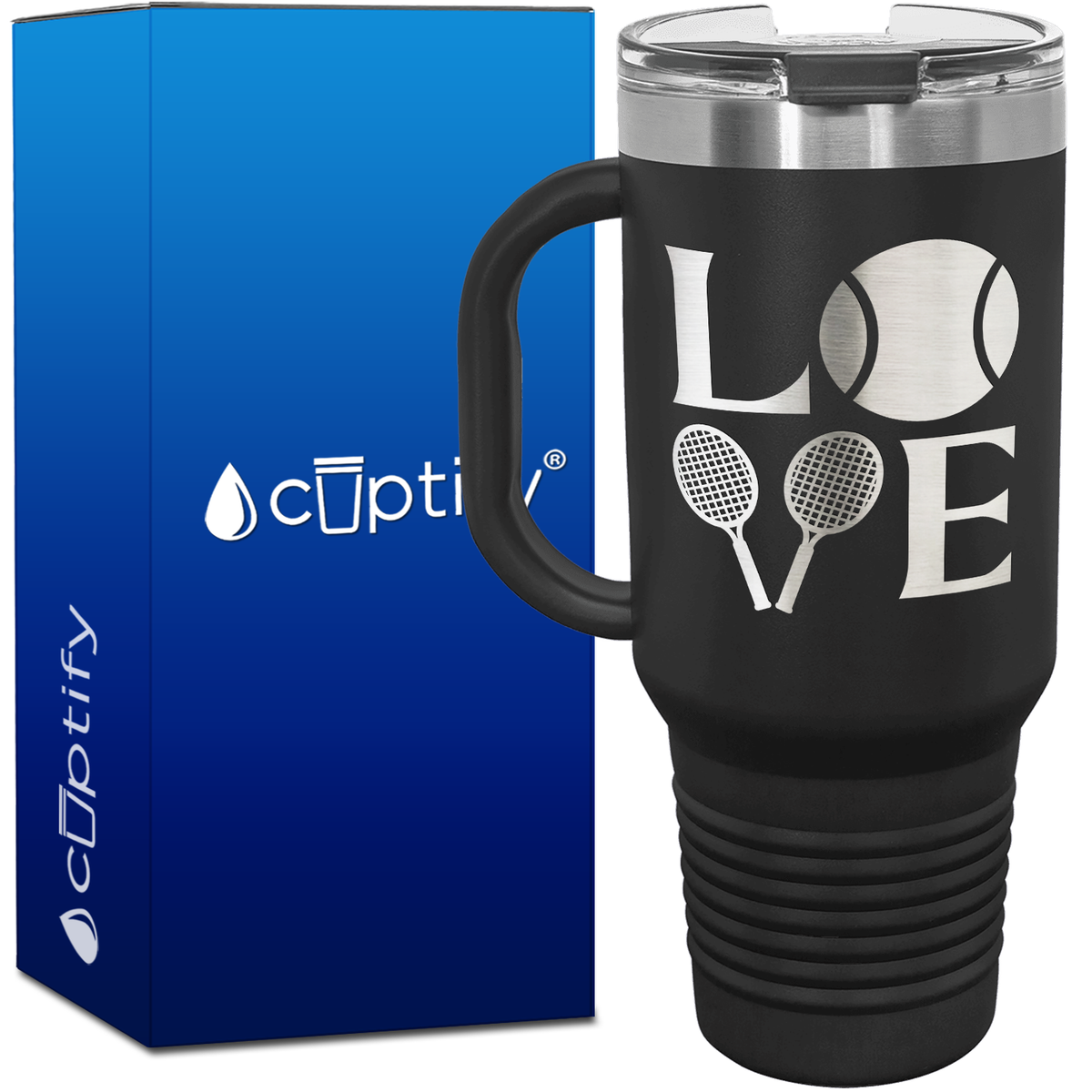 Tennis LOVE 40oz Tennis Travel Mug