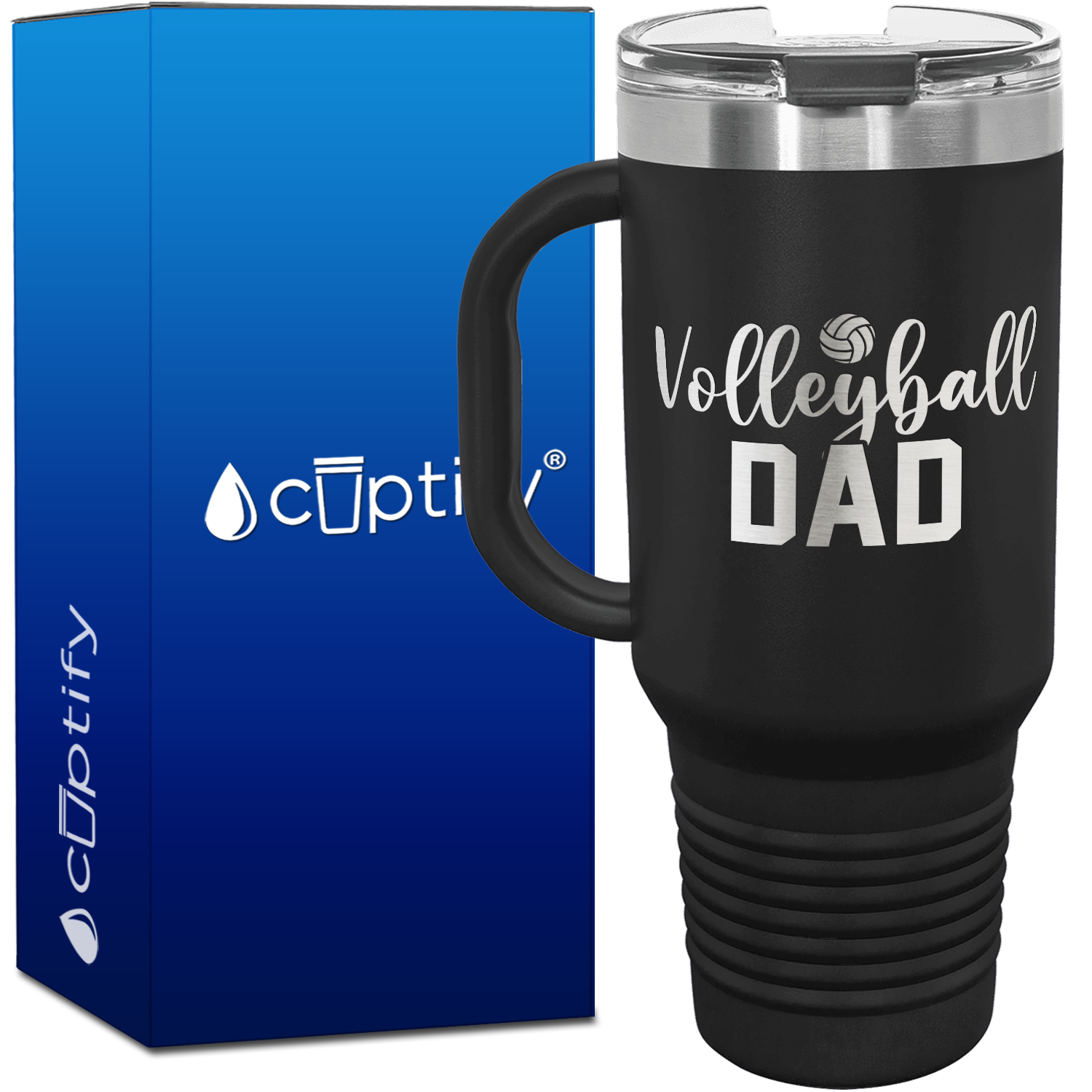 Volleyball Dad 40oz Volleyball Travel Mug