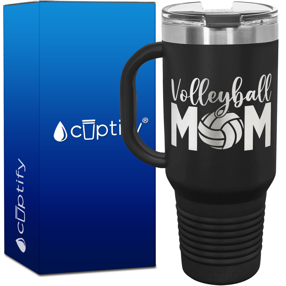 Volleyball Mom 40oz Volleyball Travel Mug
