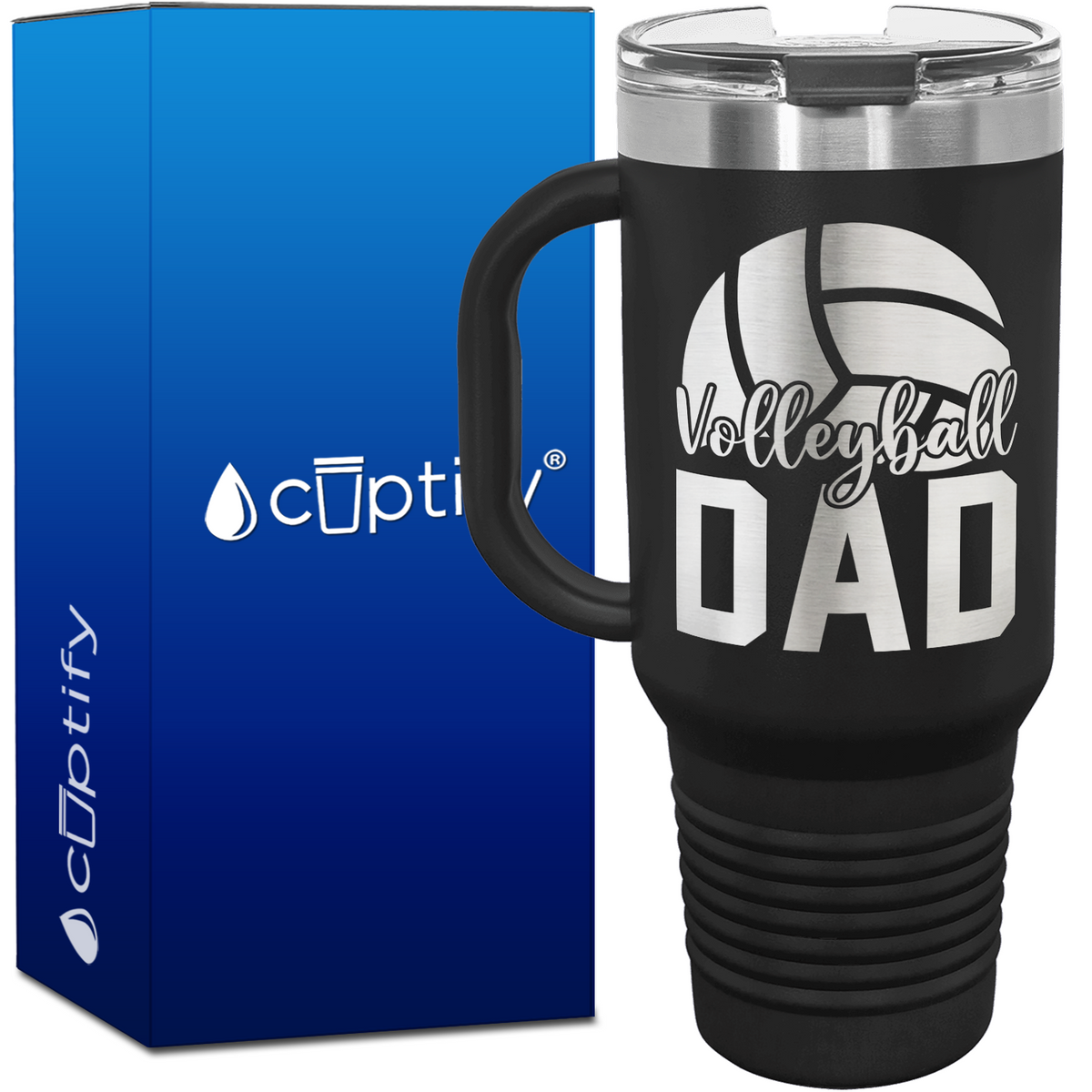 Volleyball Dad 40oz Volleyball Travel Mug
