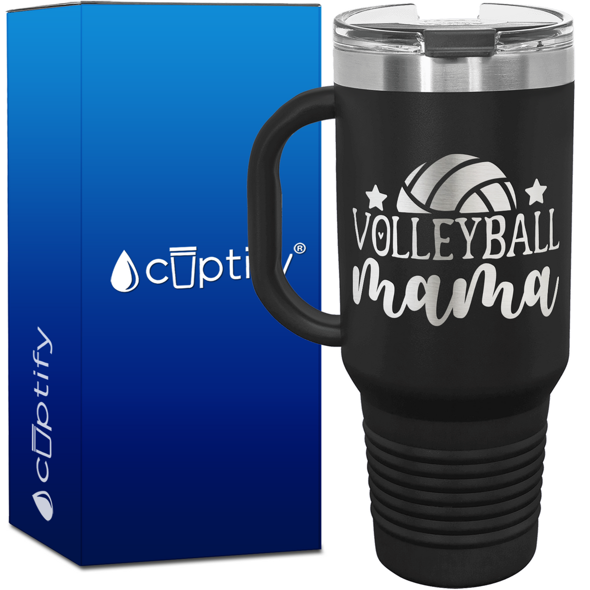 Volleyball Mama 40oz Volleyball Travel Mug