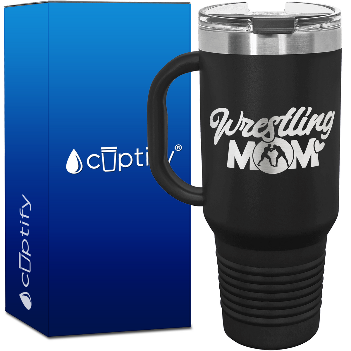Wrestling Mom 40oz Travel Mug