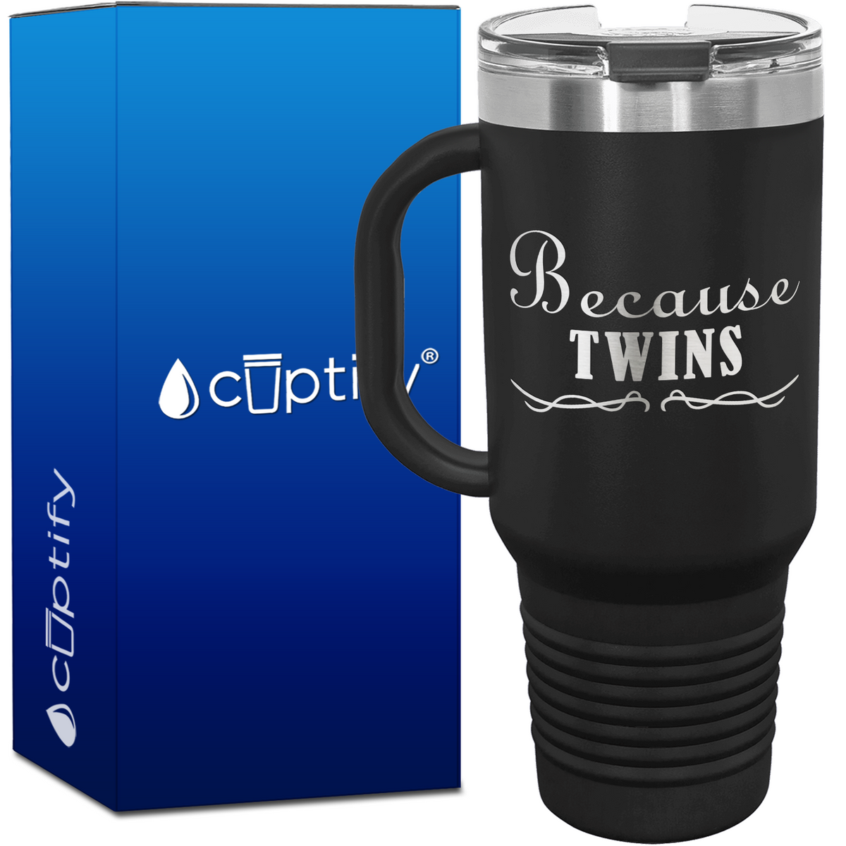 Because Twins 40oz Mom Travel Mug