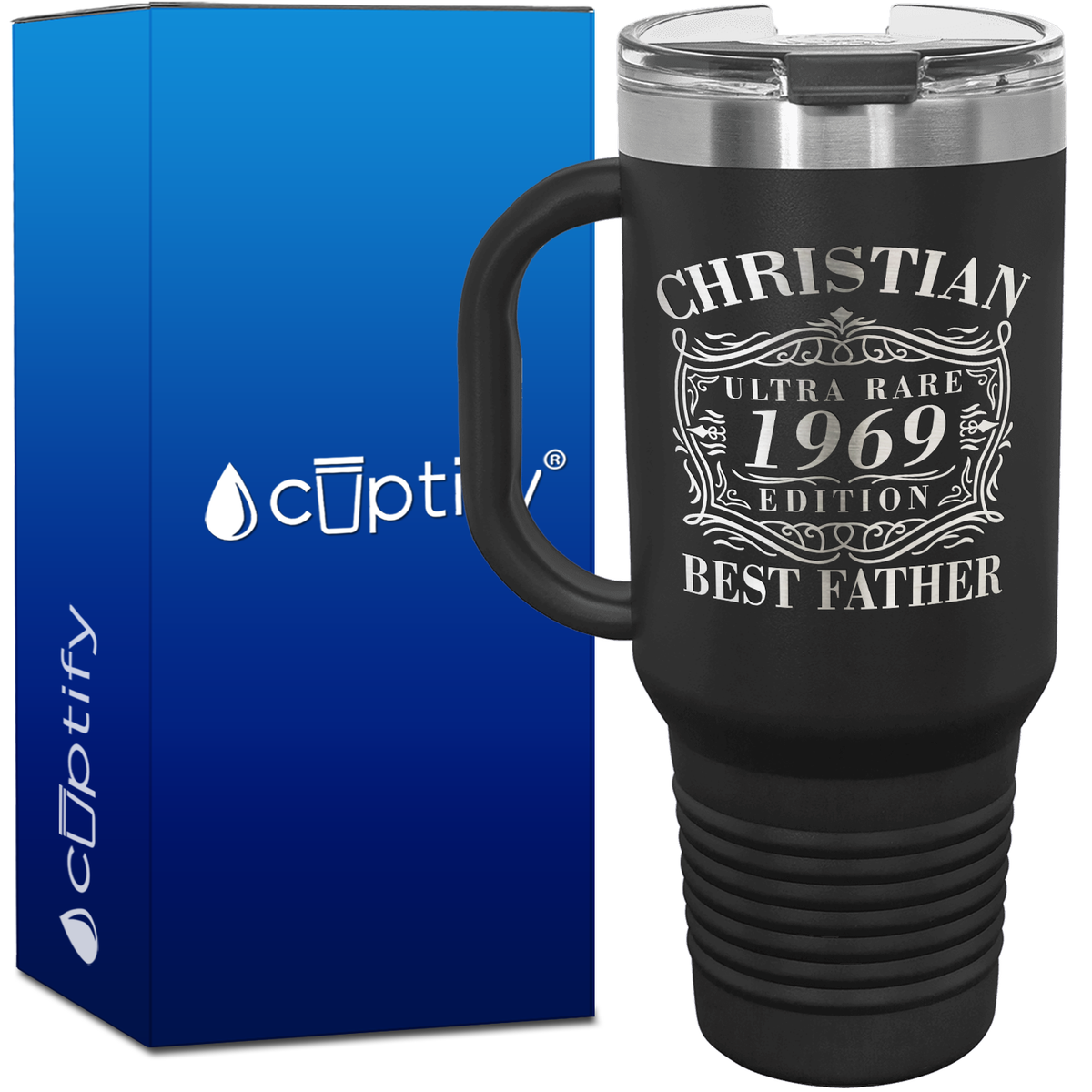 Personalized Ultra Rare Edition Best Father 40oz Dad Travel Mug