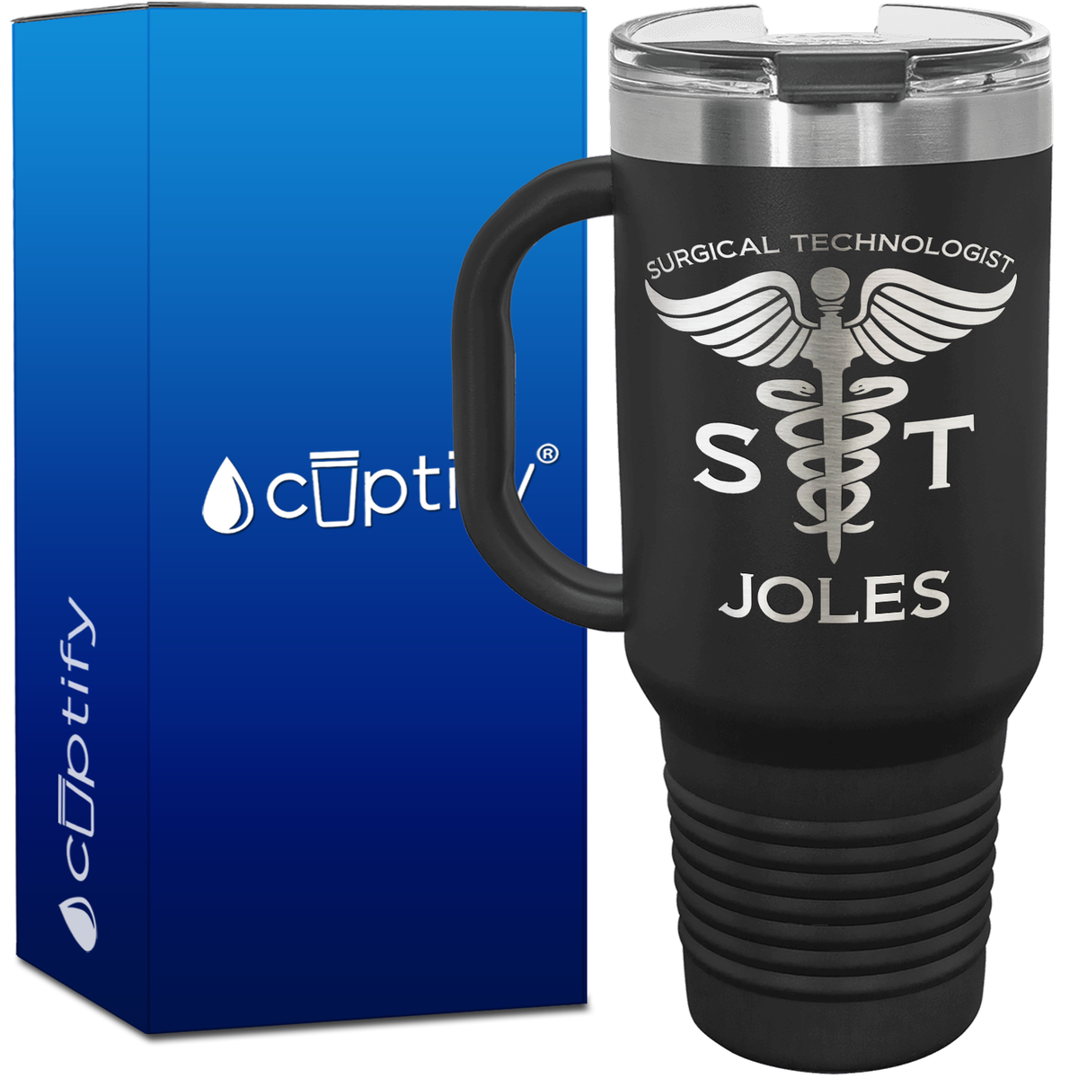 Personalized ST Surgical Technologist 40oz Medical Travel Mug