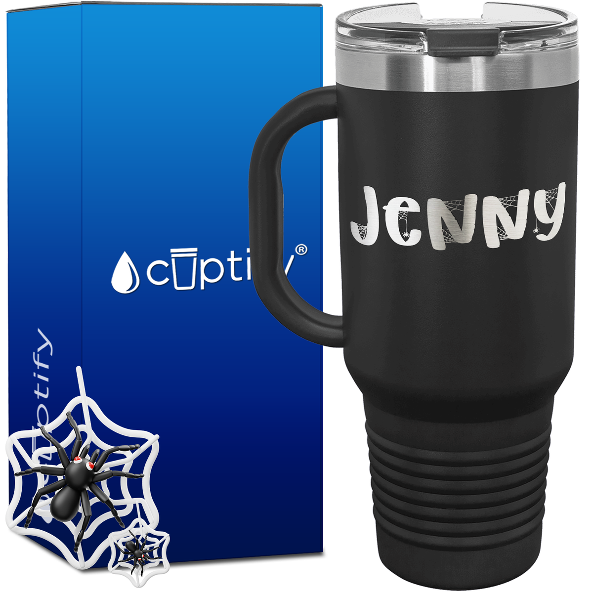 Personalized Spooky Font Style 40oz Halloween Travel Mug