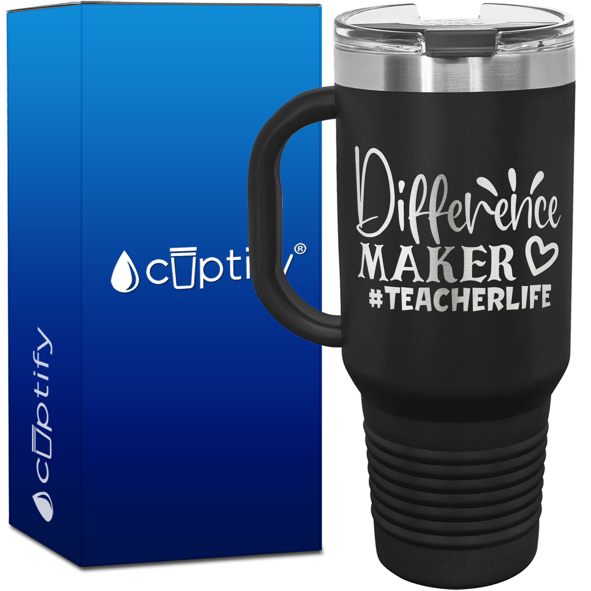 Difference Maker Teacher Life 40oz Teacher Travel Mug
