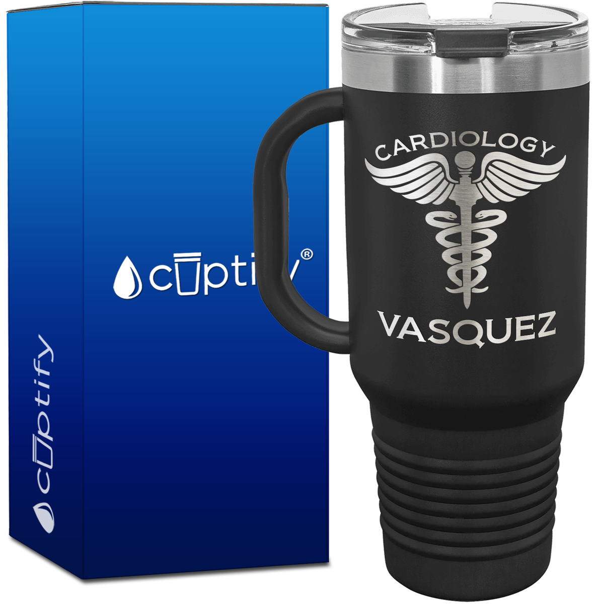 Personalized Cardiology 40oz Medical Travel Mug