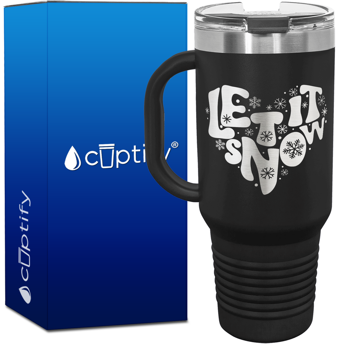 Let it Snow 40oz Christmas Travel Mug