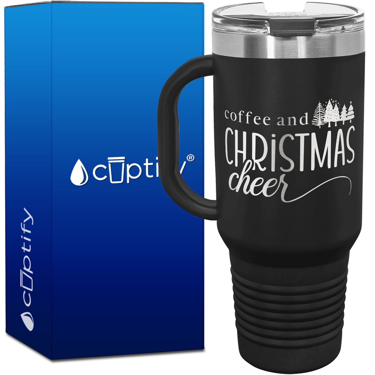 Coffee and Christmas Cheer 40oz Travel Mug
