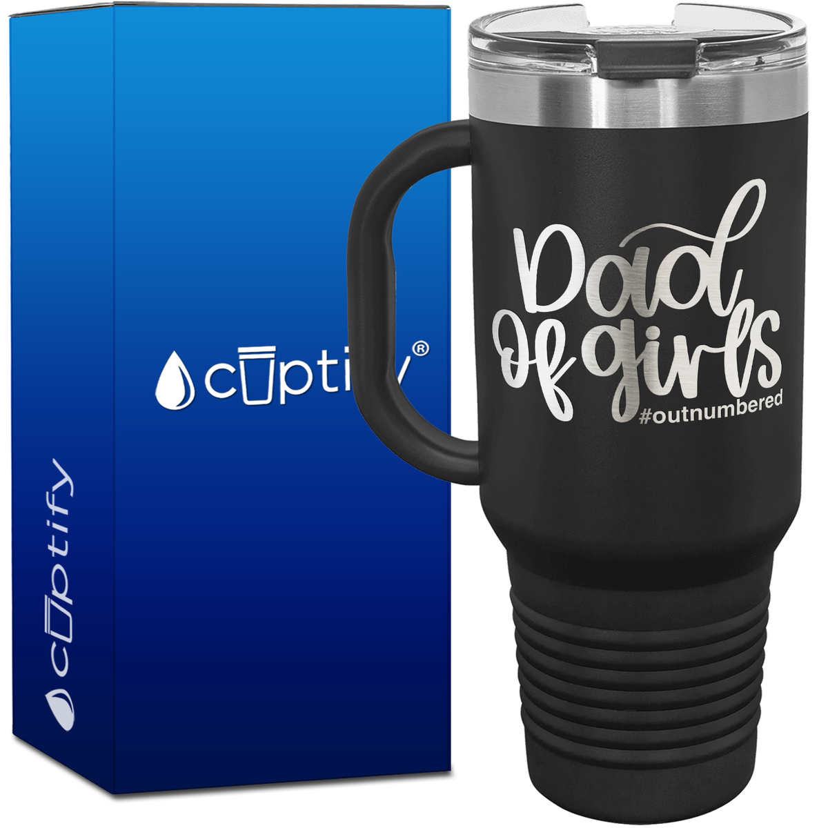 Dad of Girls 40oz Dad Travel Mug