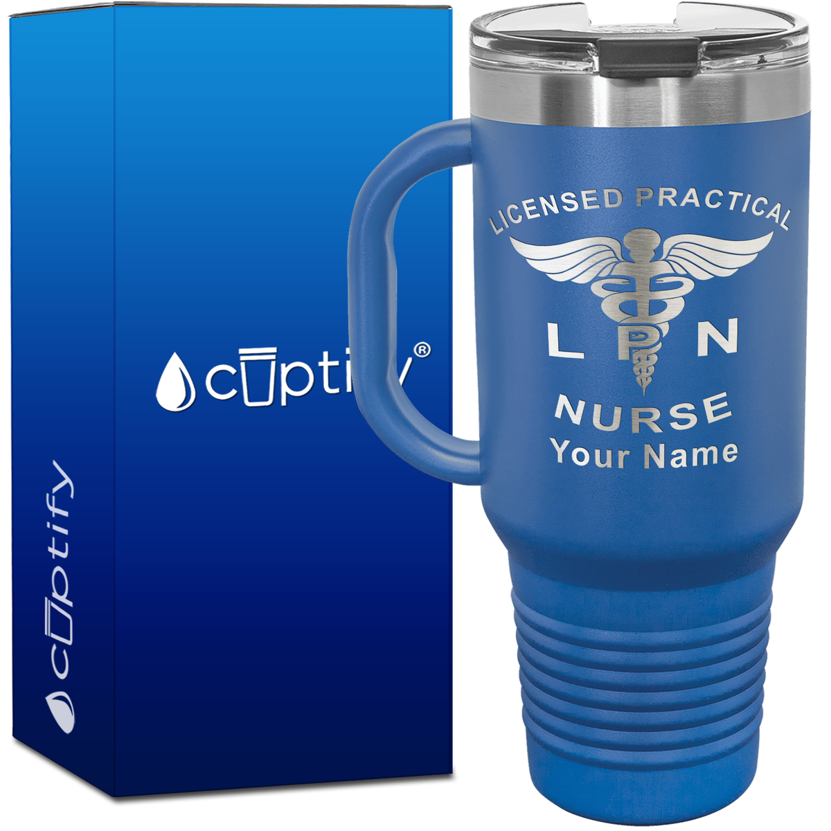 Personalized LPN Licensed Practical Nurse 40oz Medical Travel Mug