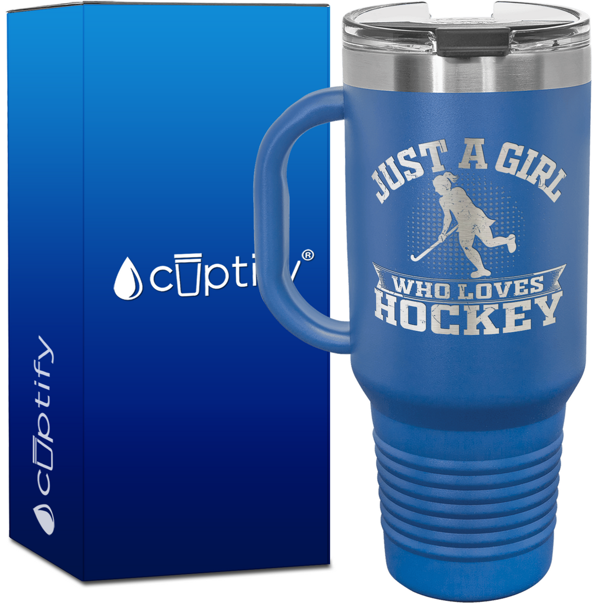 Just a Girl Who Loves Hockey 40oz Travel Mug