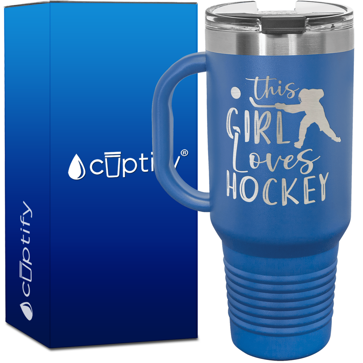 This Girl Loves Hockey 40oz Travel Mug