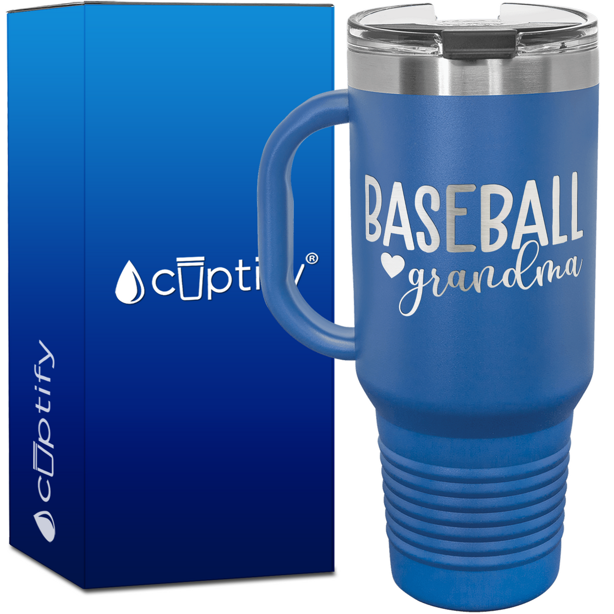 Baseball Grandma 40oz Baseball Travel Mug