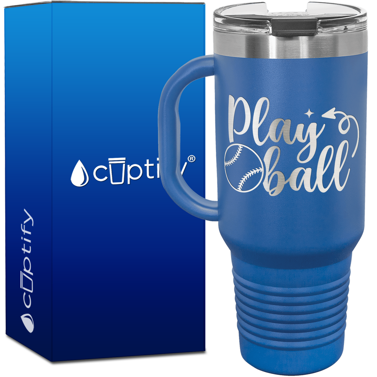 Play Ball 40oz Baseball Travel Mug