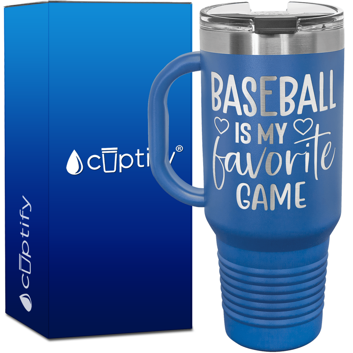 Baseball is My Favorite Game 40oz Baseball Travel Mug