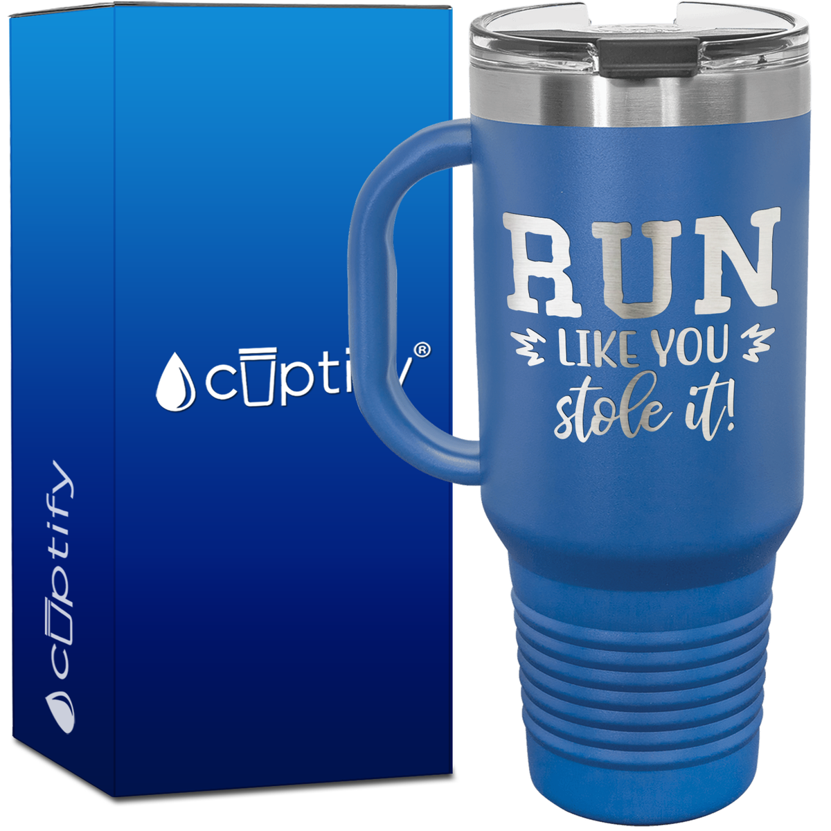 Run Like You Stole It 40oz Baseball Travel Mug