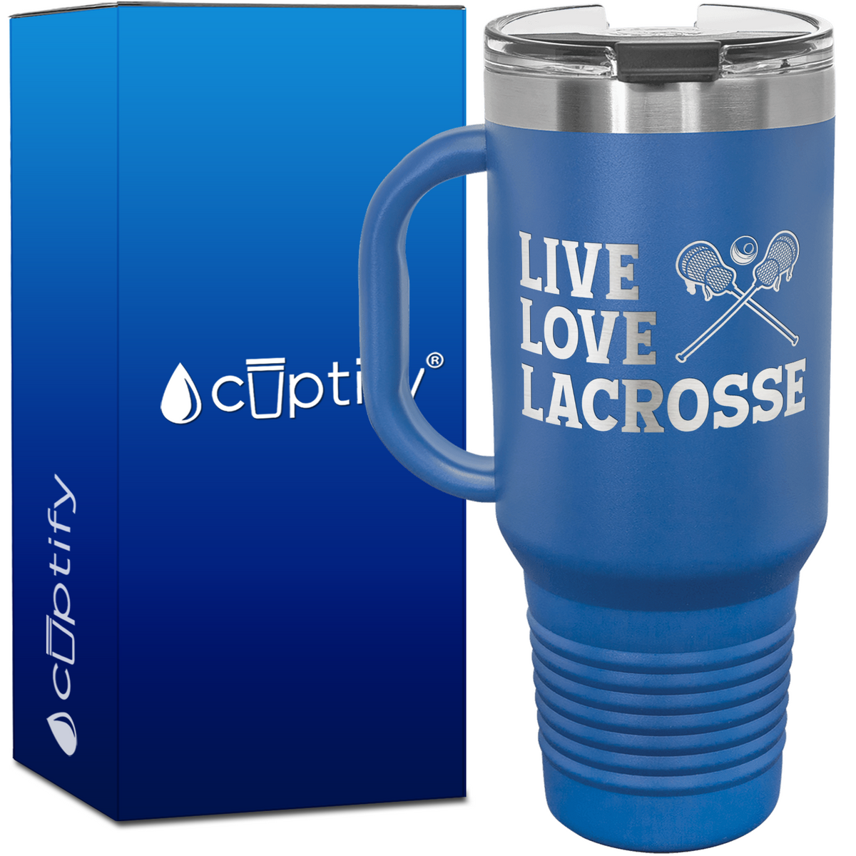Live Love Lacrosse 40oz Lacrosse Travel Mug