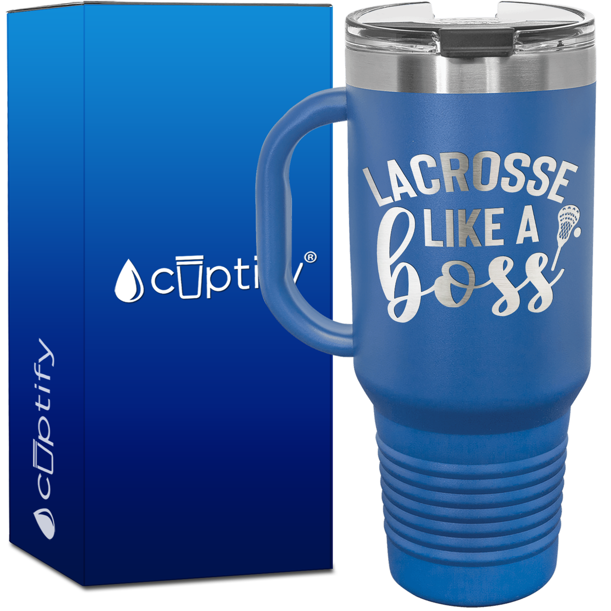 Lacrosse Like a Boss 40oz Lacrosse Travel Mug