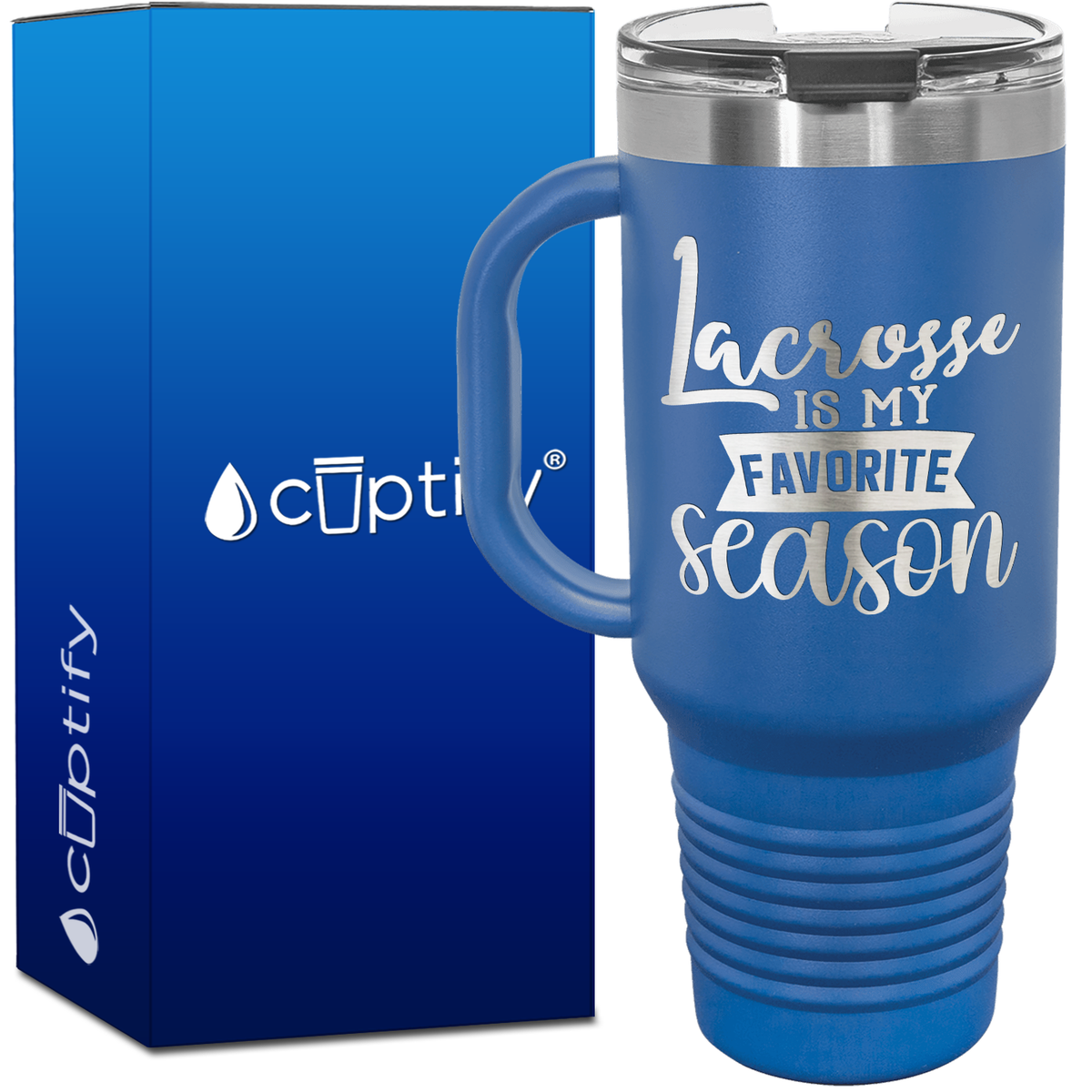 Lacrosse is My Favorire Season 40oz Lacrosse Travel Mug