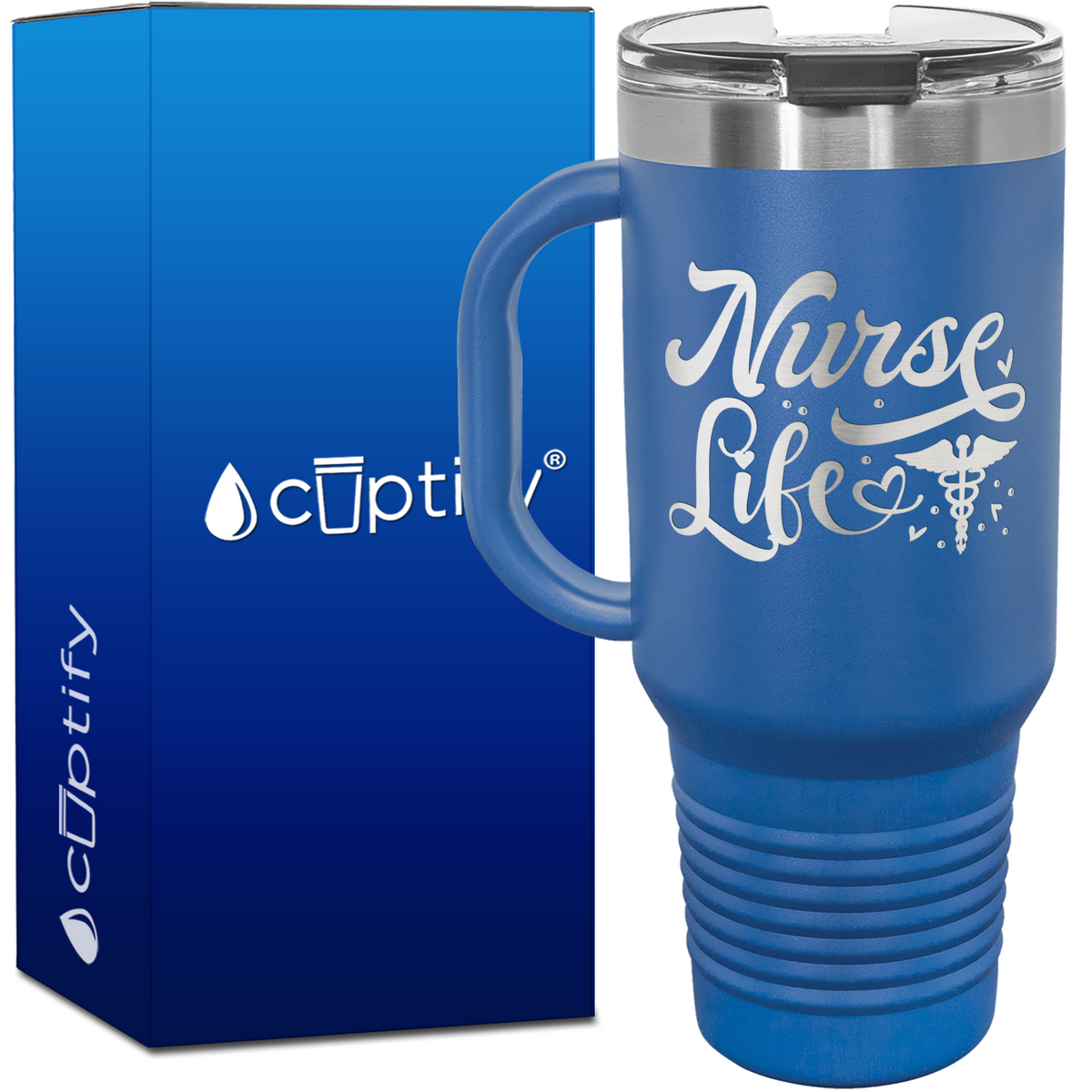 Nurse Life Caduceus 40oz Nurse Travel Mug