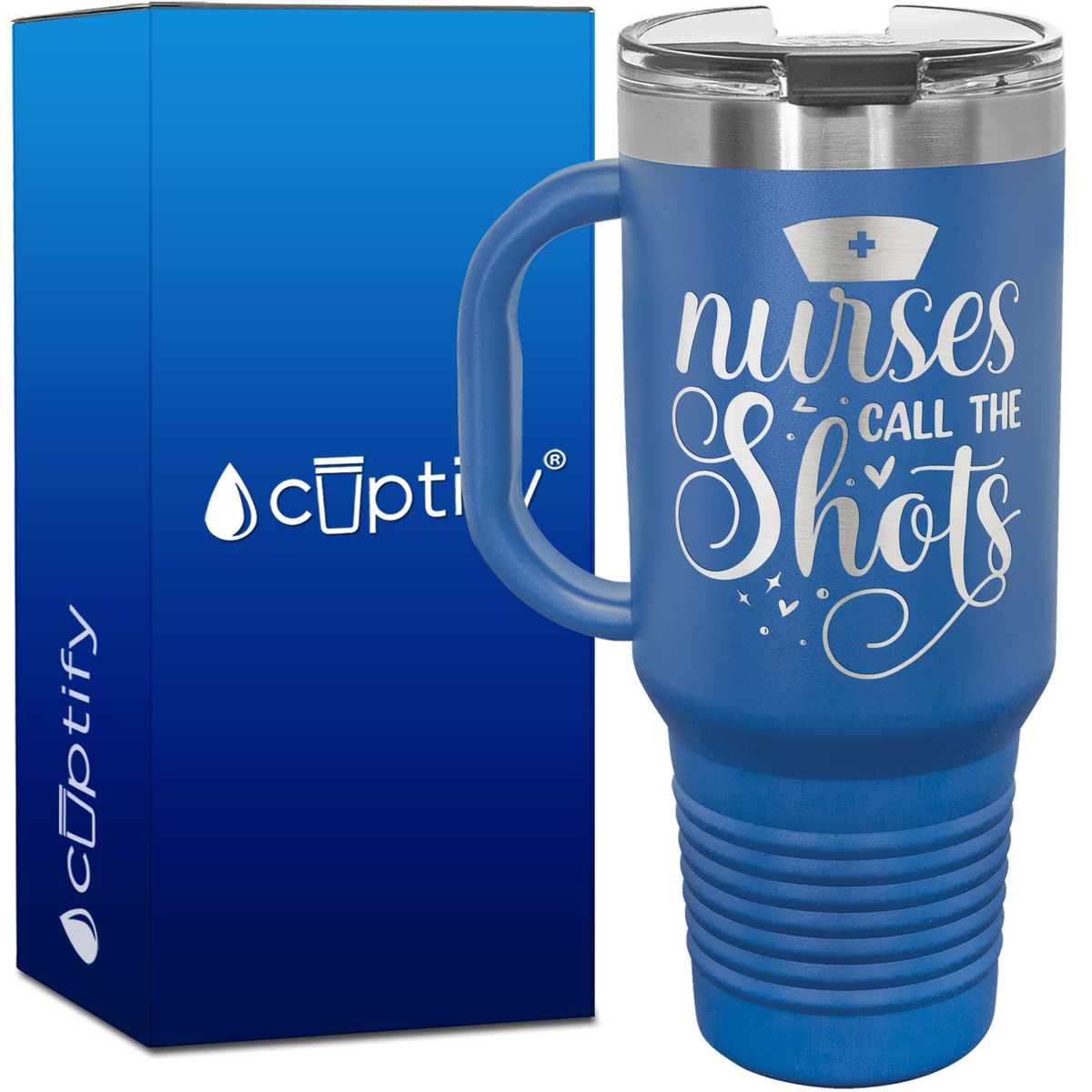 Nurses Call the Shots 40oz Nurse Travel Mug