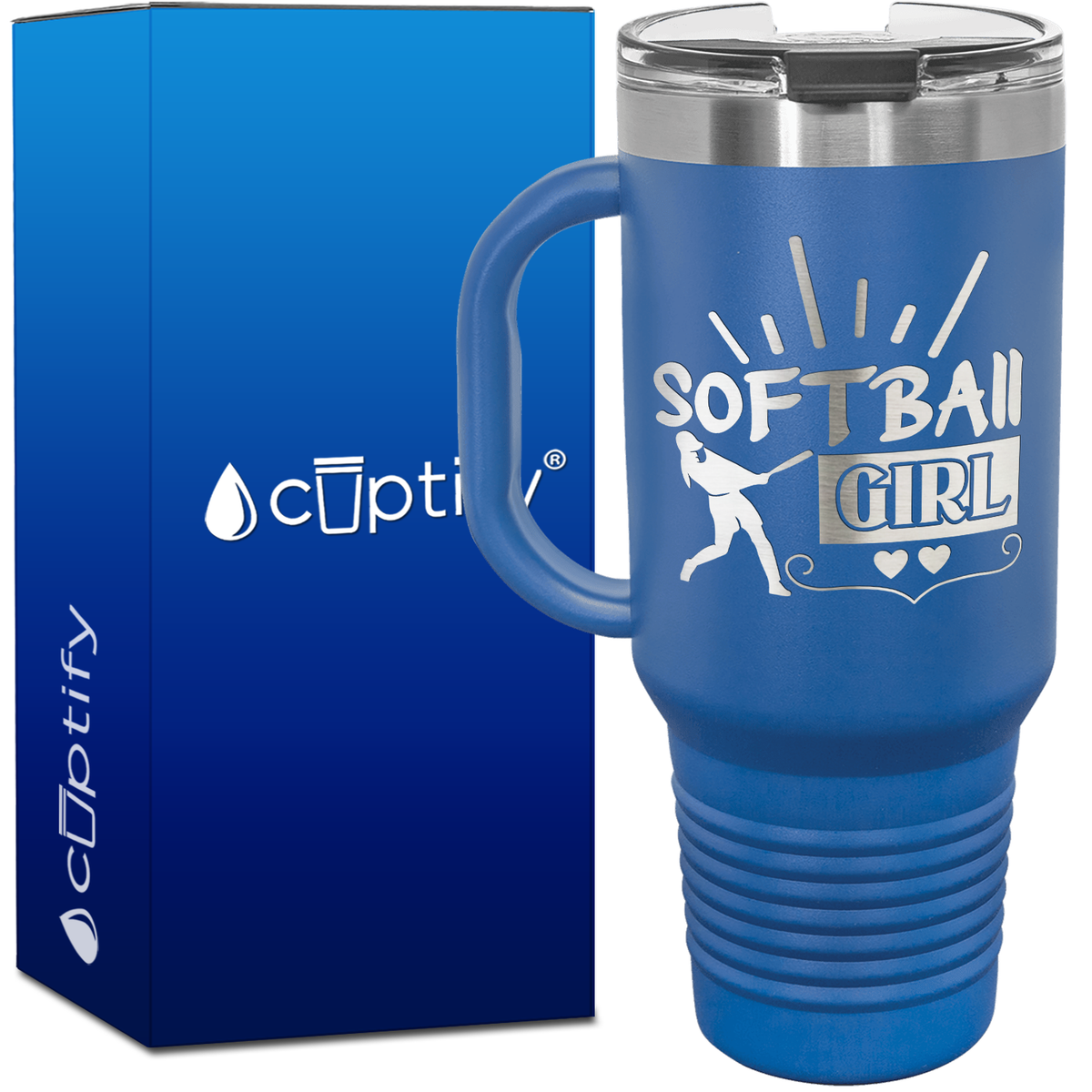 Softball Girl 40oz Softball Travel Mug