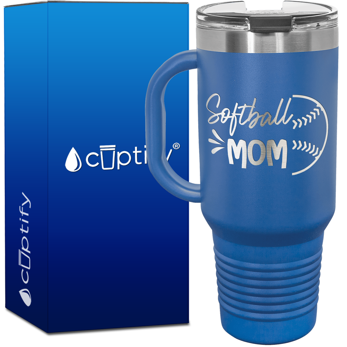 Softball Mom 40oz Softball Travel Mug