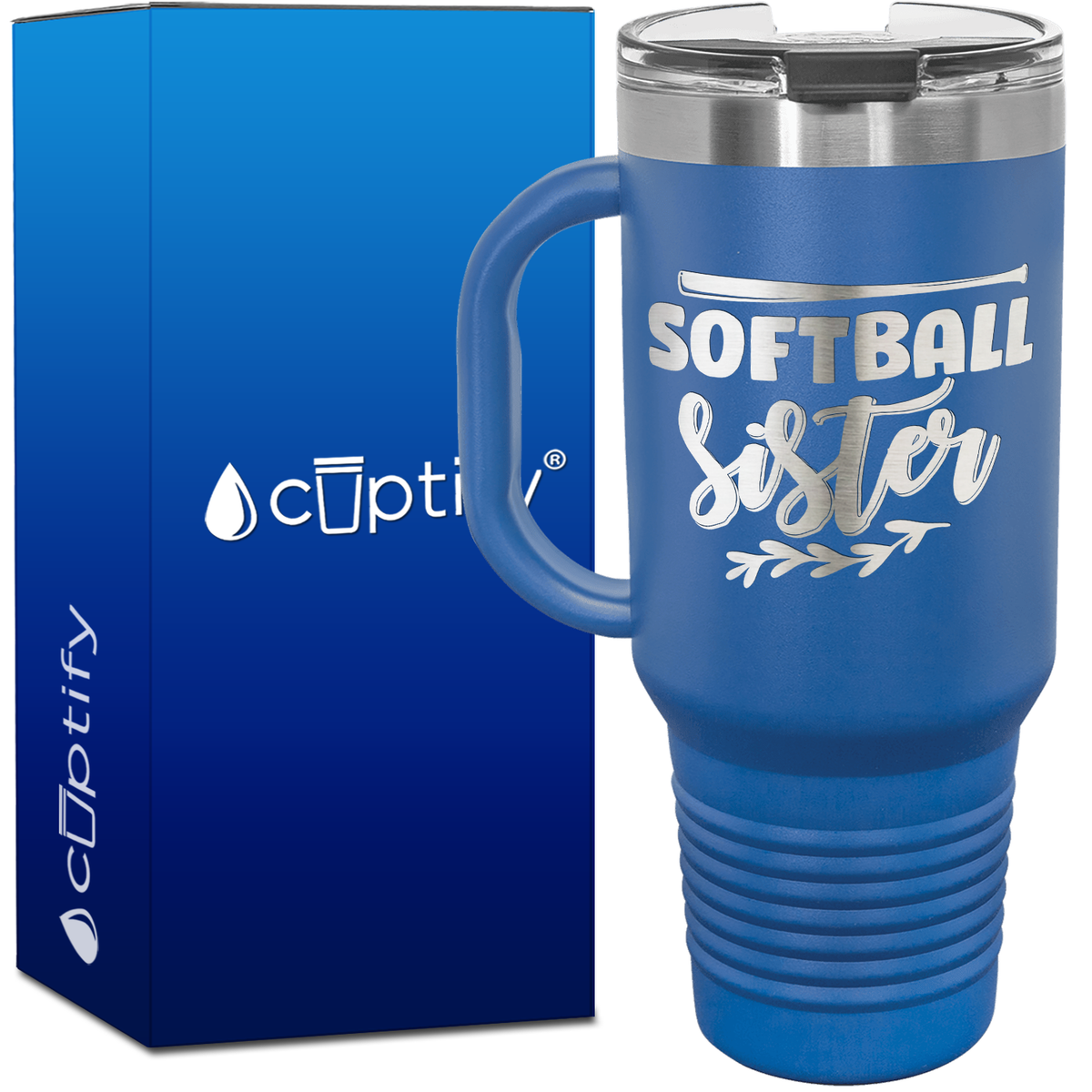 Softball Sister 40oz Softball Travel Mug