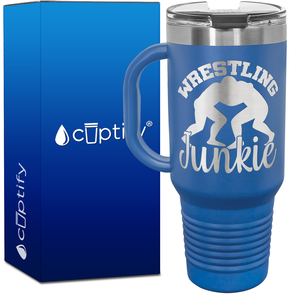 Wrestling Junkie 40oz Travel Mug