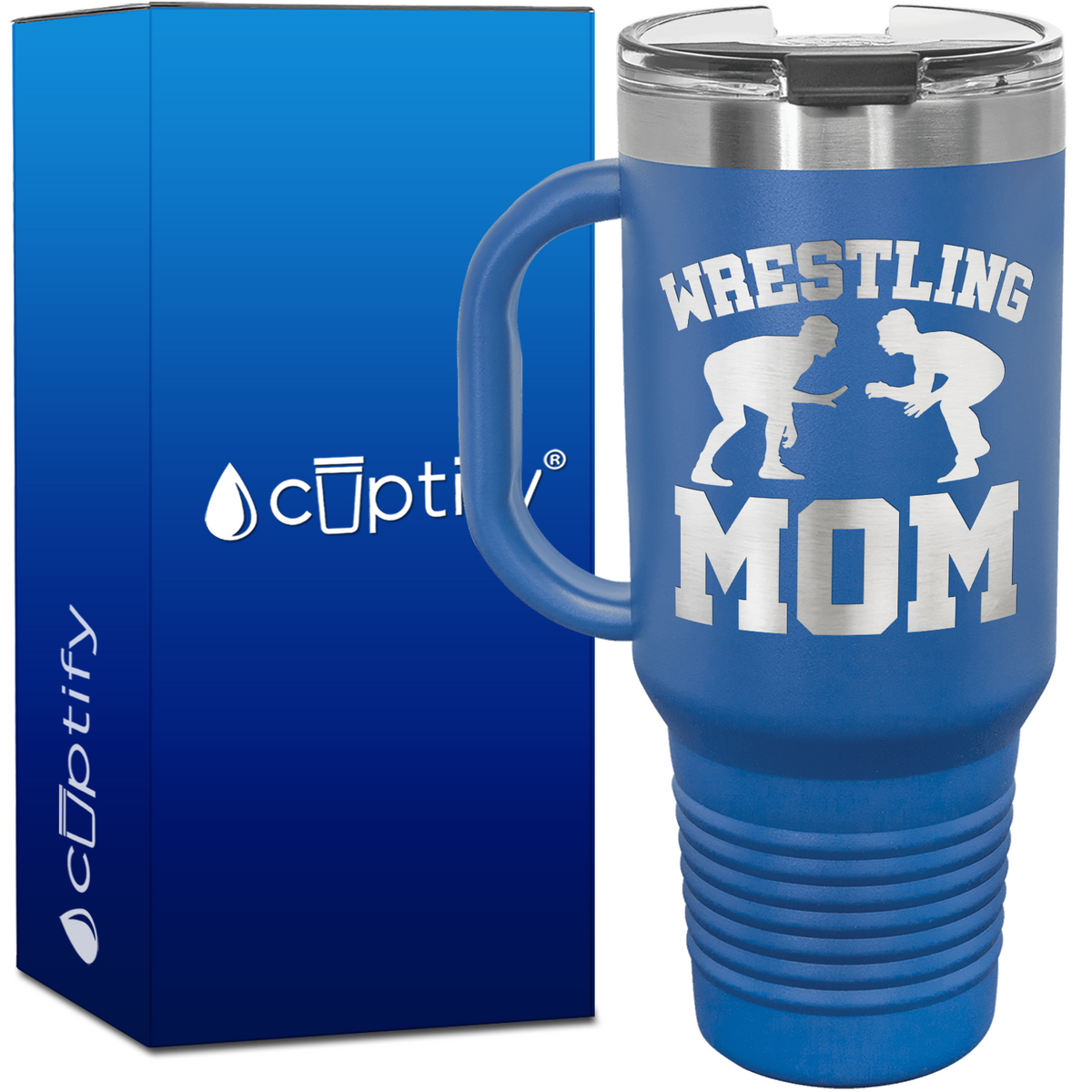Wrestling Mom 40oz Travel Mug