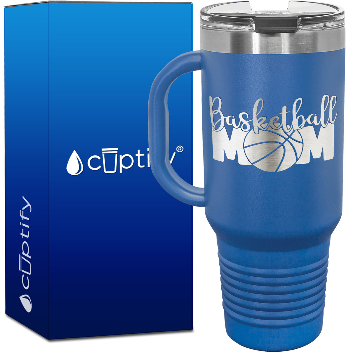 Basketball Mom Ball 40oz Basketball Travel Mug