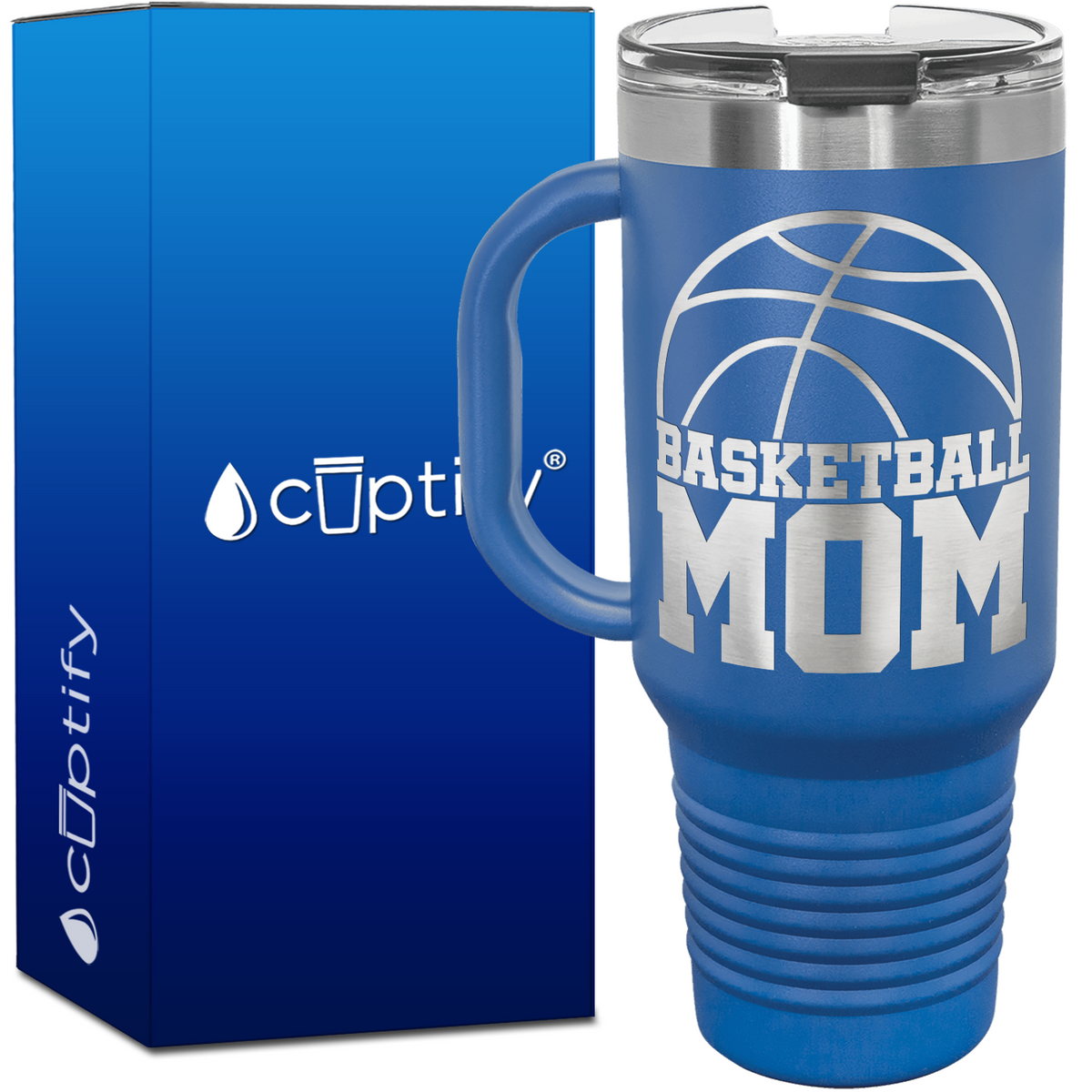 Basketball Mom 40oz Basketball Travel Mug