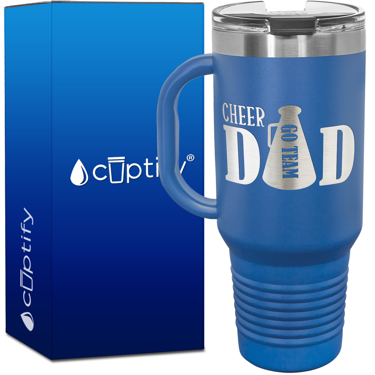 Cheer Dad Go Team 40oz Cheer Travel Mug