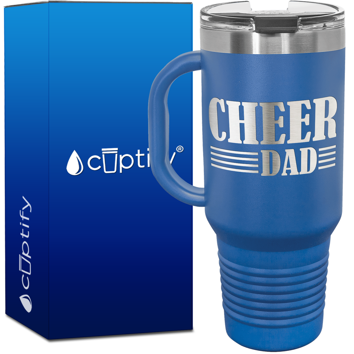 Cheer Dad Lines 40oz Cheer Travel Mug