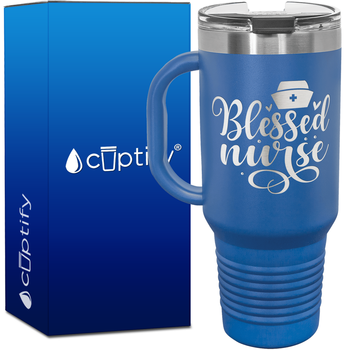 Blessed Nurse Hearts 40oz Nurse Travel Mug