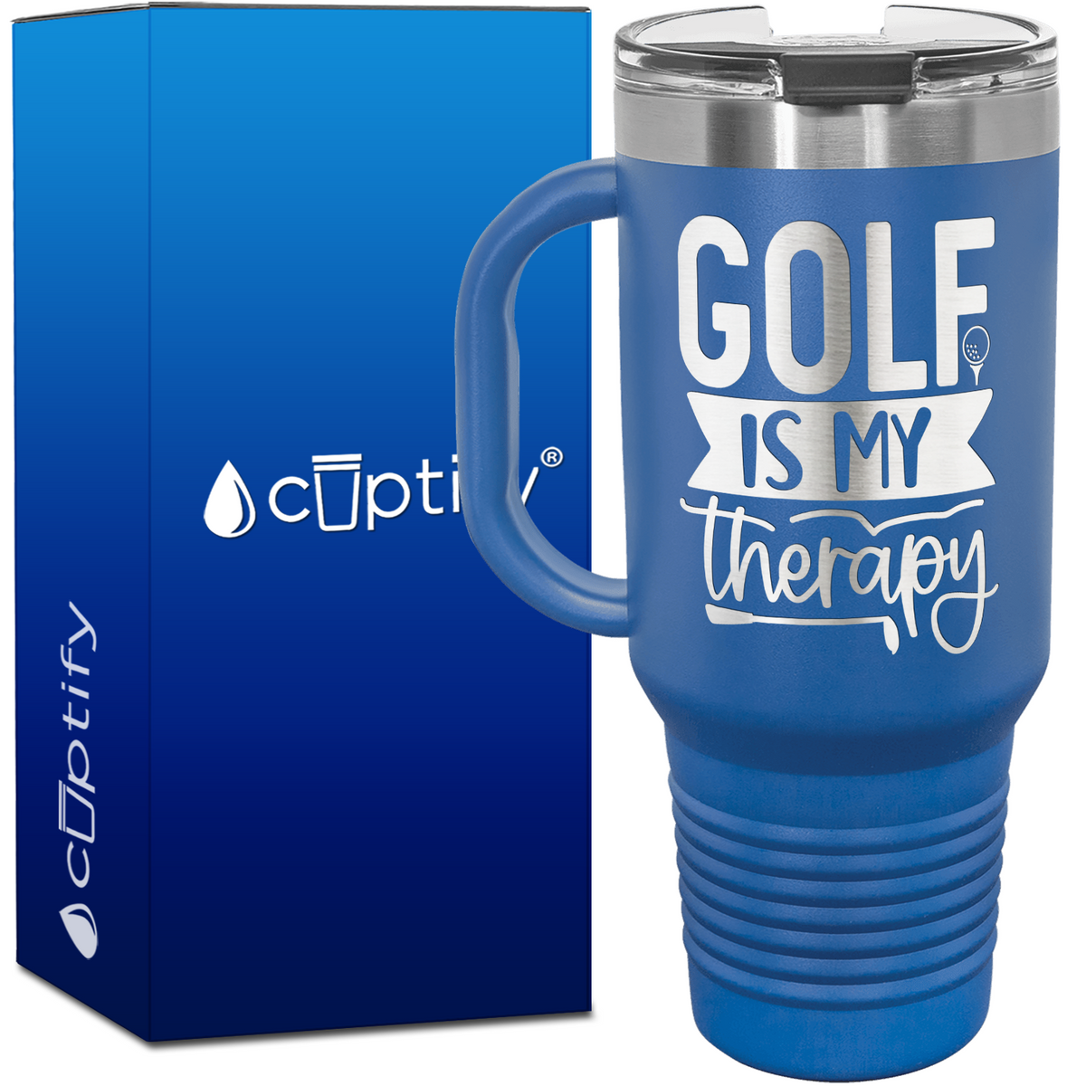 Golf is My Therapy 40oz Golf Travel Mug
