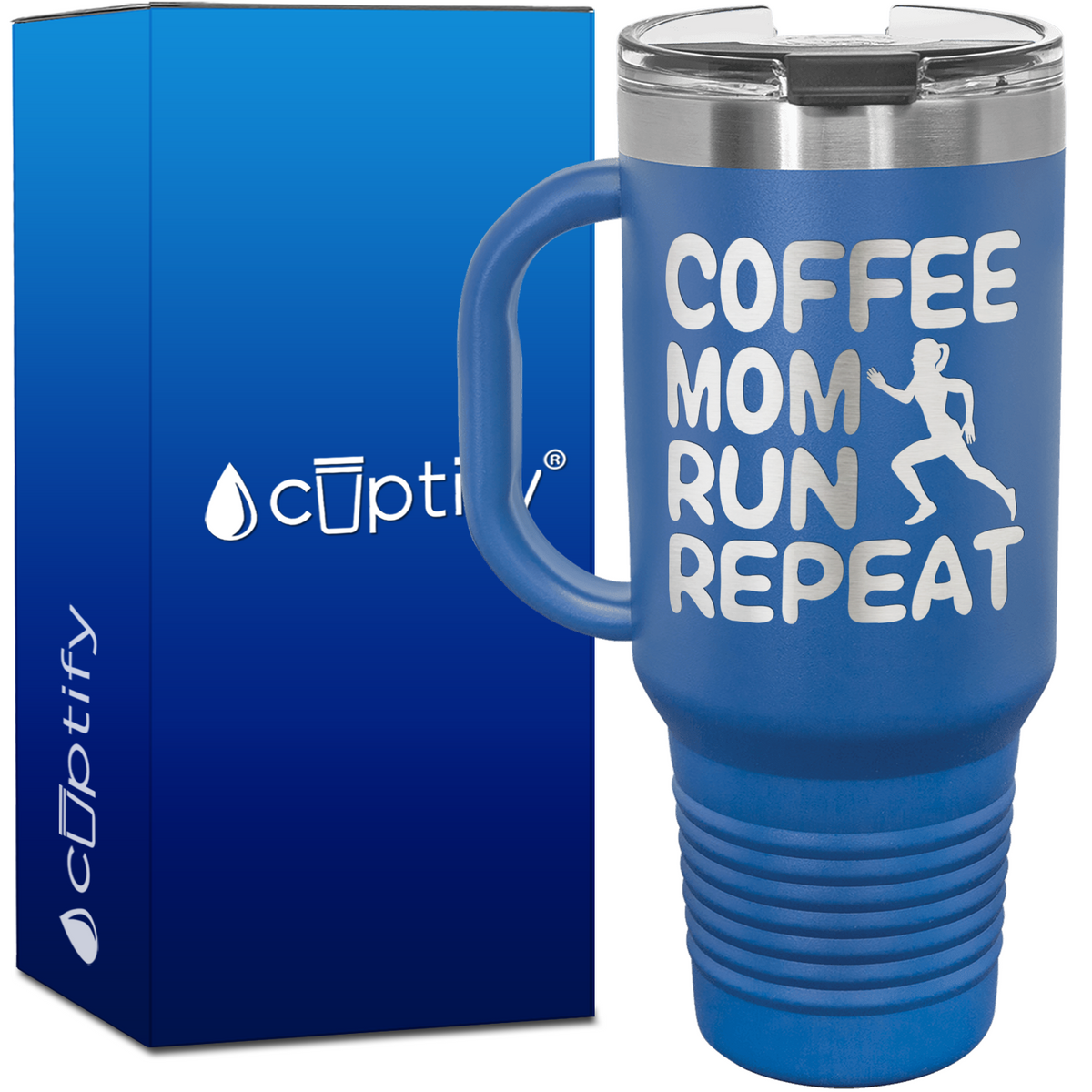 Coffee Mom Run Repeat 40oz Running Travel Mug
