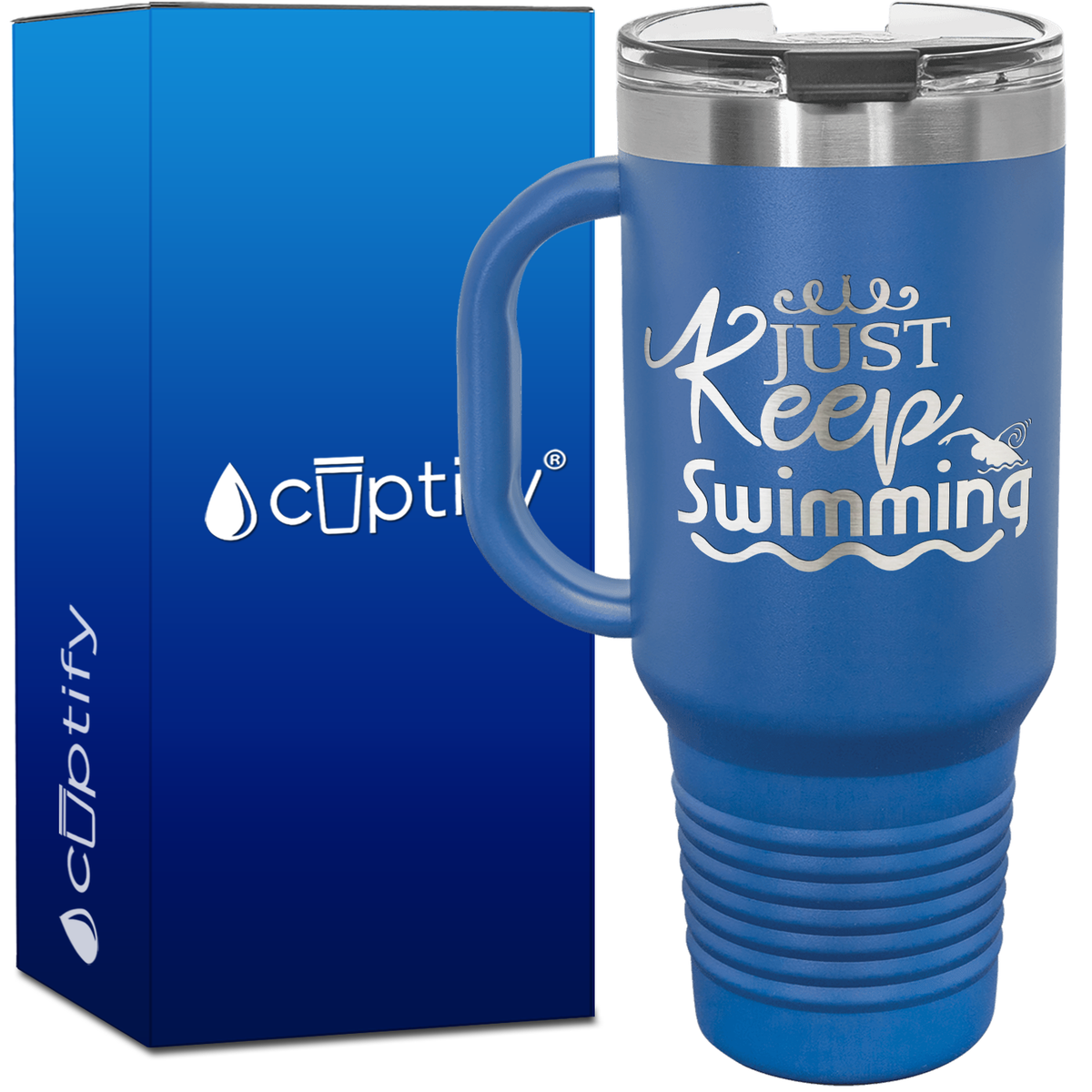 Just Keep Swimming 40oz Swimming Travel Mug