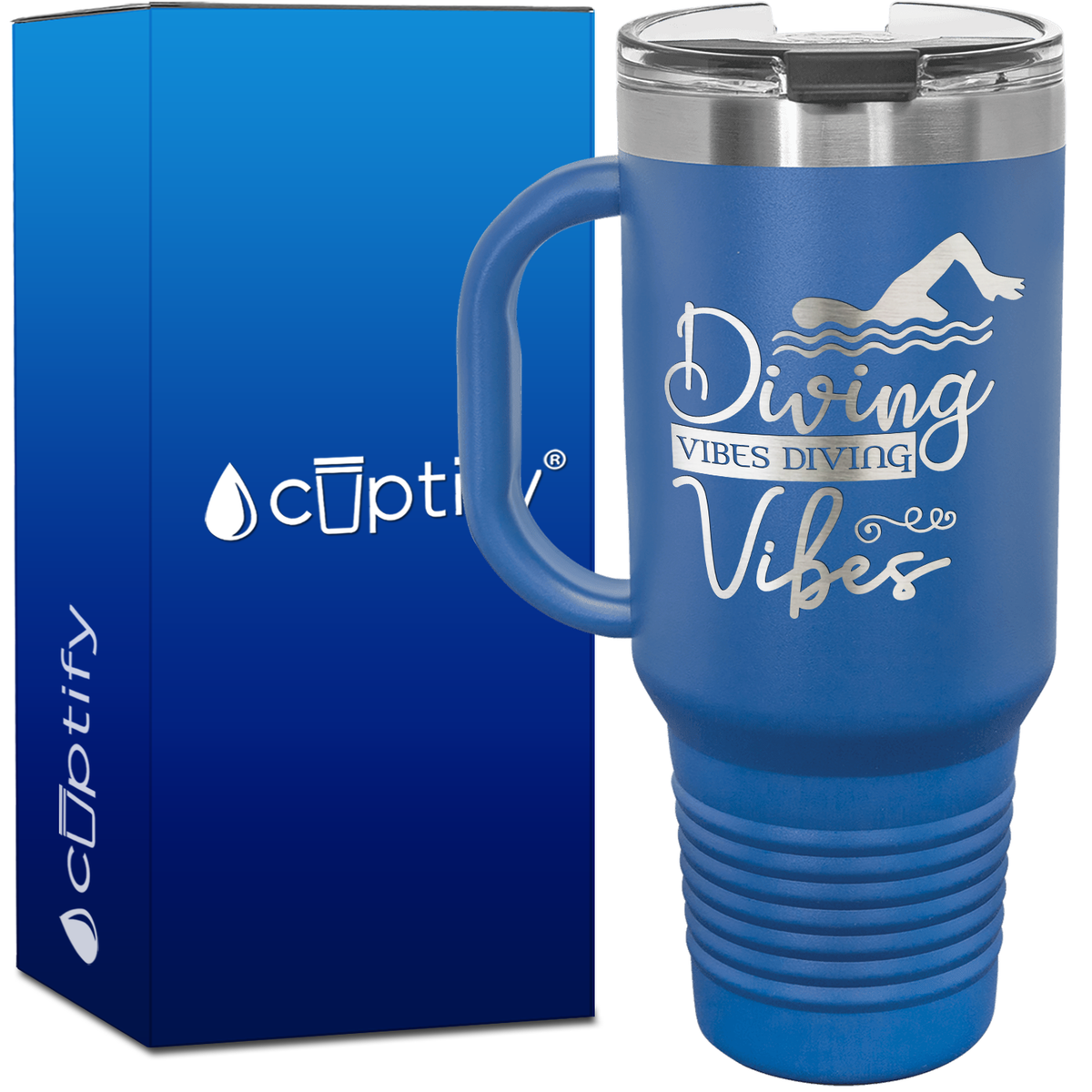 Diving Vibes Diving Vibes 40oz Swimming Travel Mug