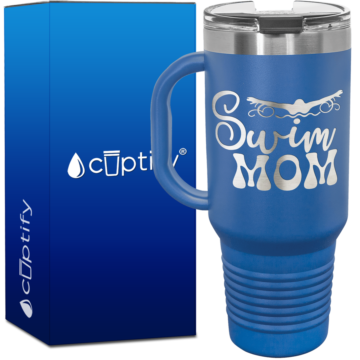 Swim Mom 40oz Swimming Travel Mug