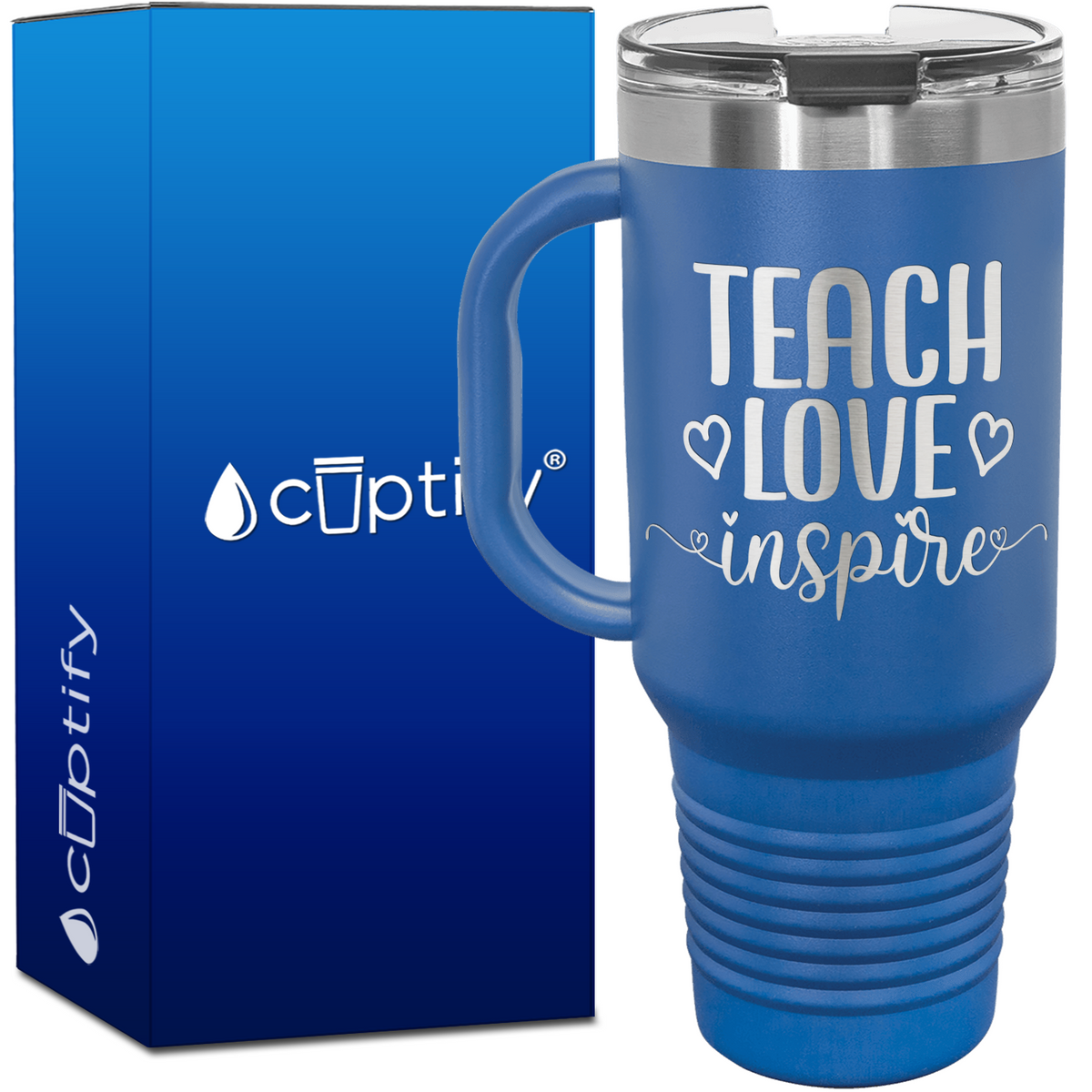 Teach Love Inspire 40oz Teacher Travel Mug