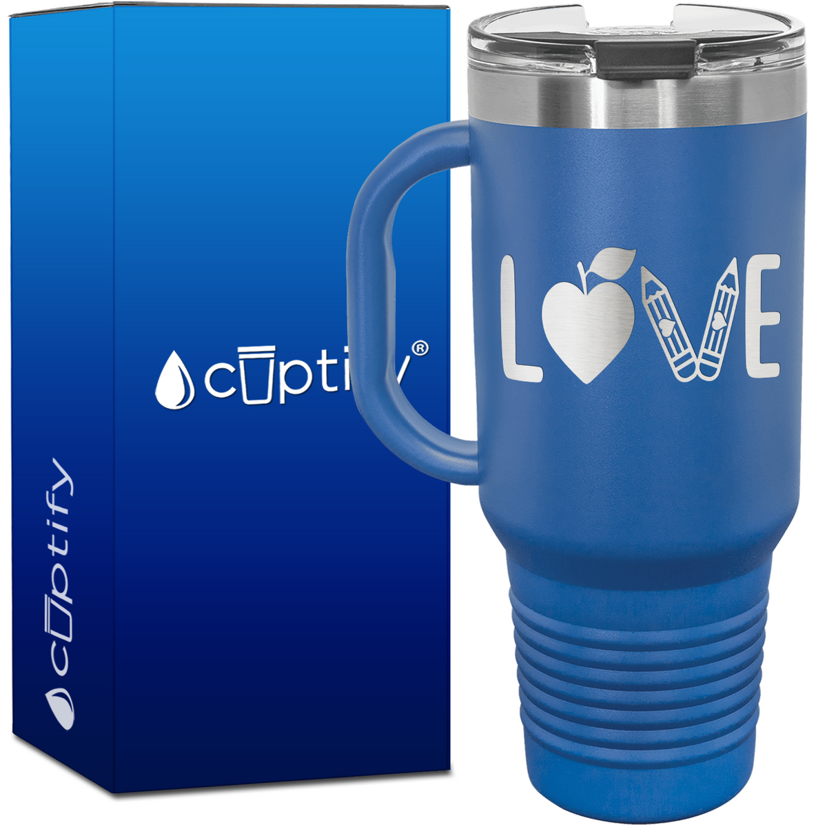 Love Teacher 40oz Teacher Travel Mug