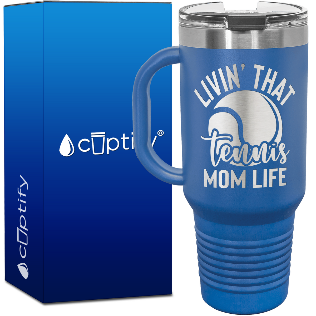 Livin' that Tennis Mom Life 40oz Tennis Travel Mug