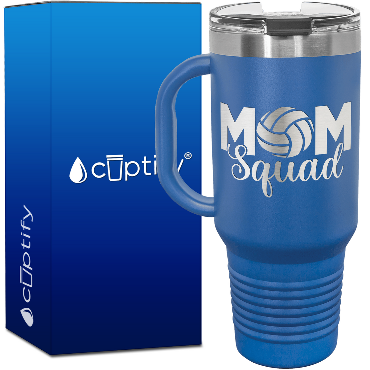 Mom Squad 40oz Volleyball Travel Mug