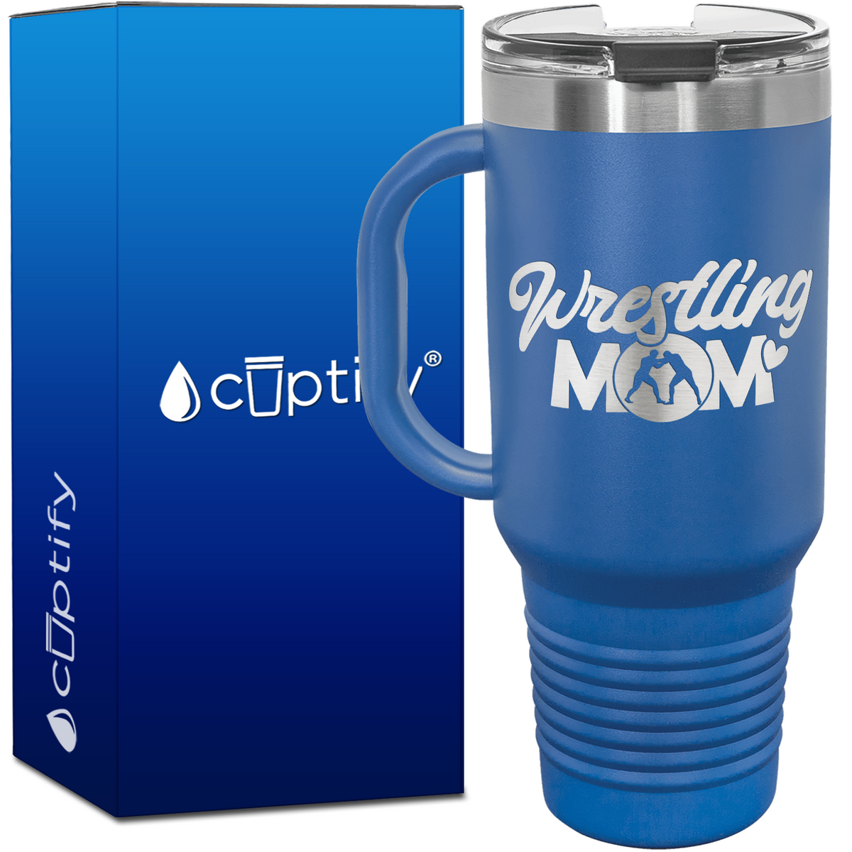 Wrestling Mom 40oz Travel Mug