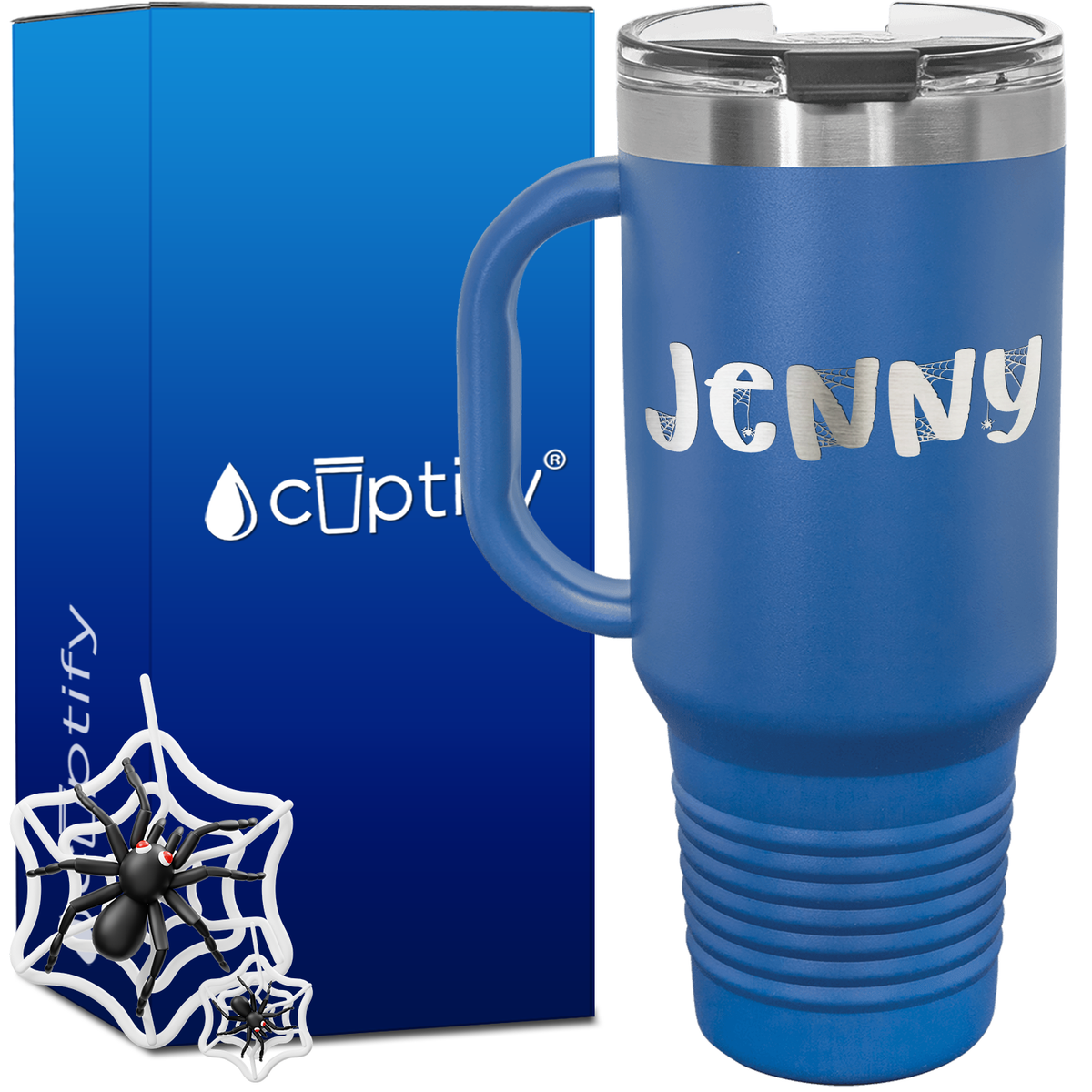 Personalized Spooky Font Style 40oz Halloween Travel Mug