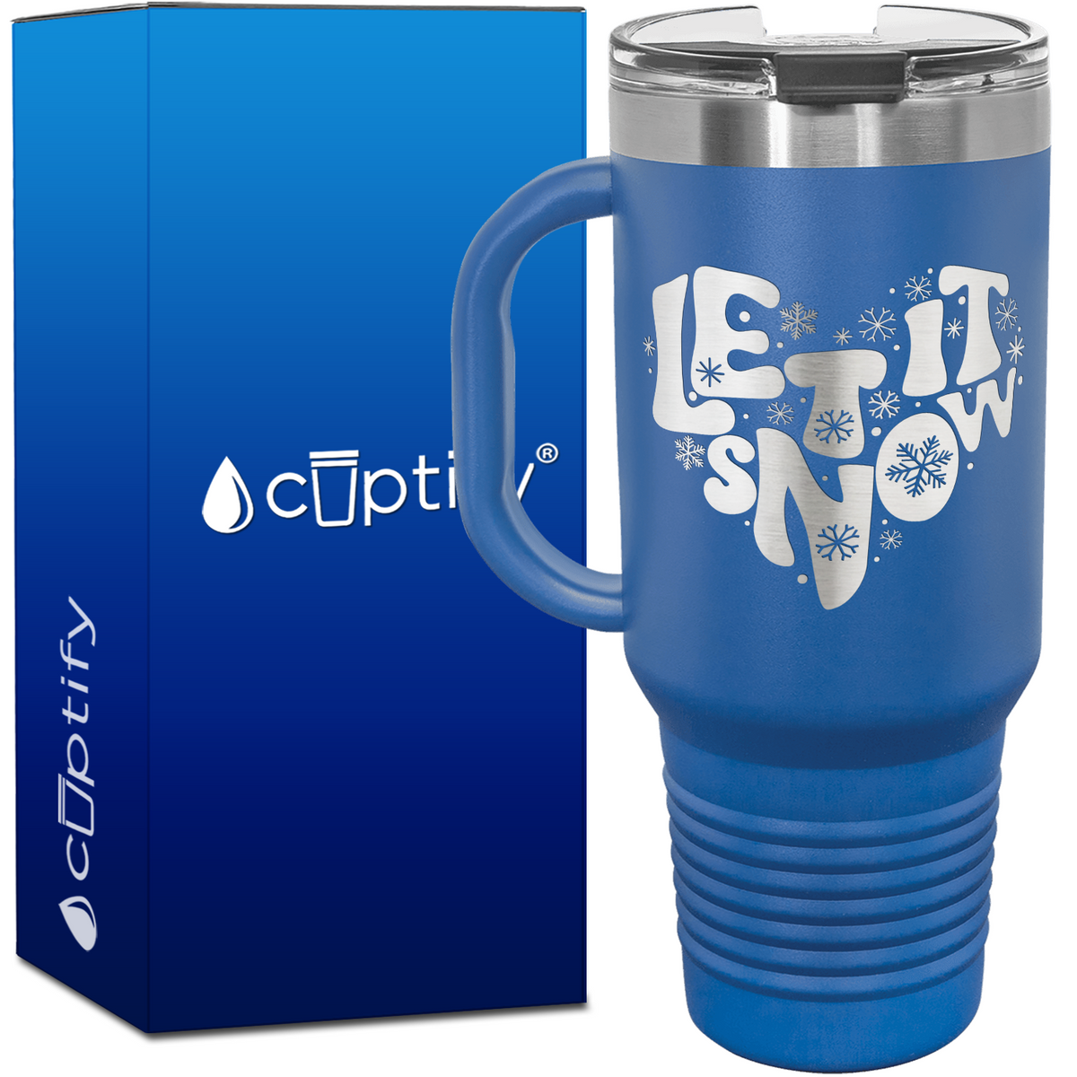Let it Snow 40oz Christmas Travel Mug