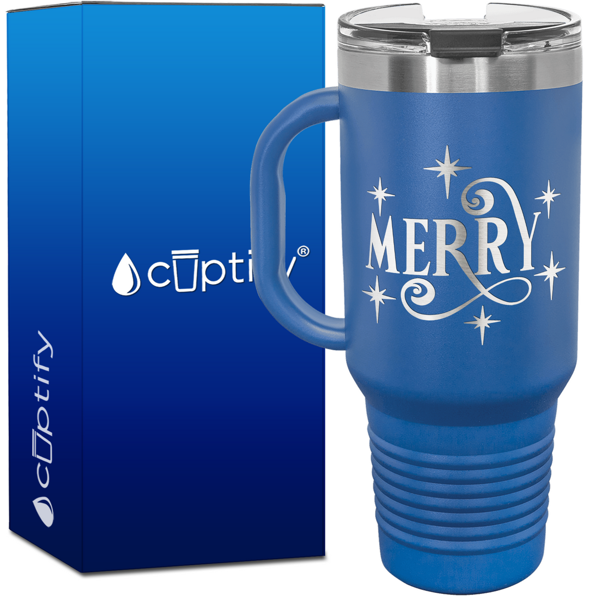 Merry 40oz Christmas Travel Mug